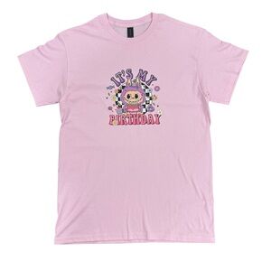 Pink "It's My Birthday" Graphic T-Shirt